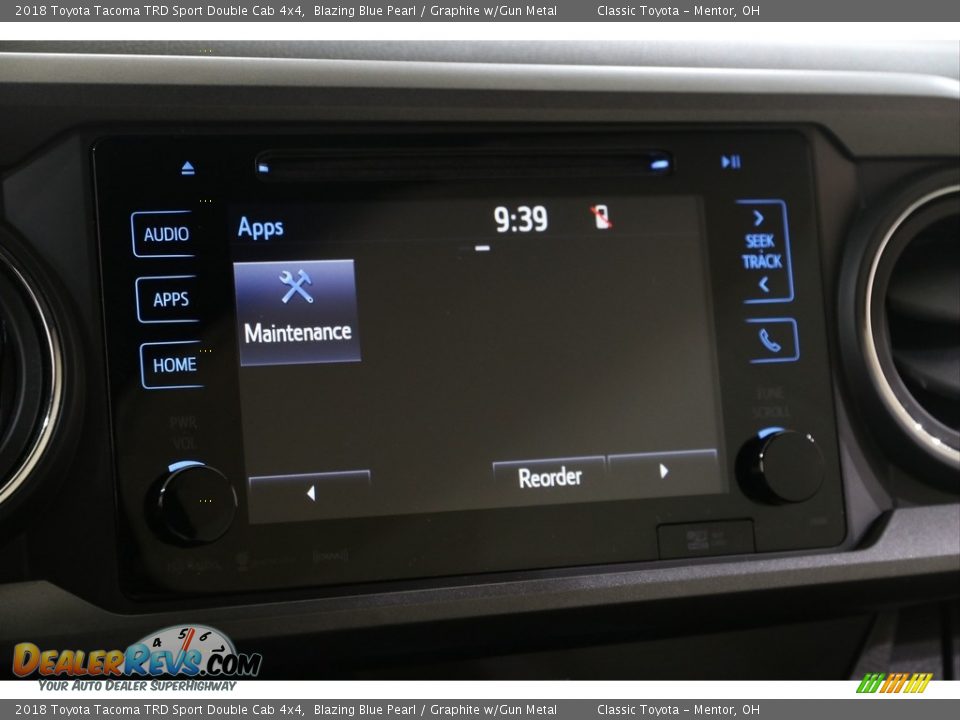 2018 Toyota Tacoma TRD Sport Double Cab 4x4 Blazing Blue Pearl / Graphite w/Gun Metal Photo #14
