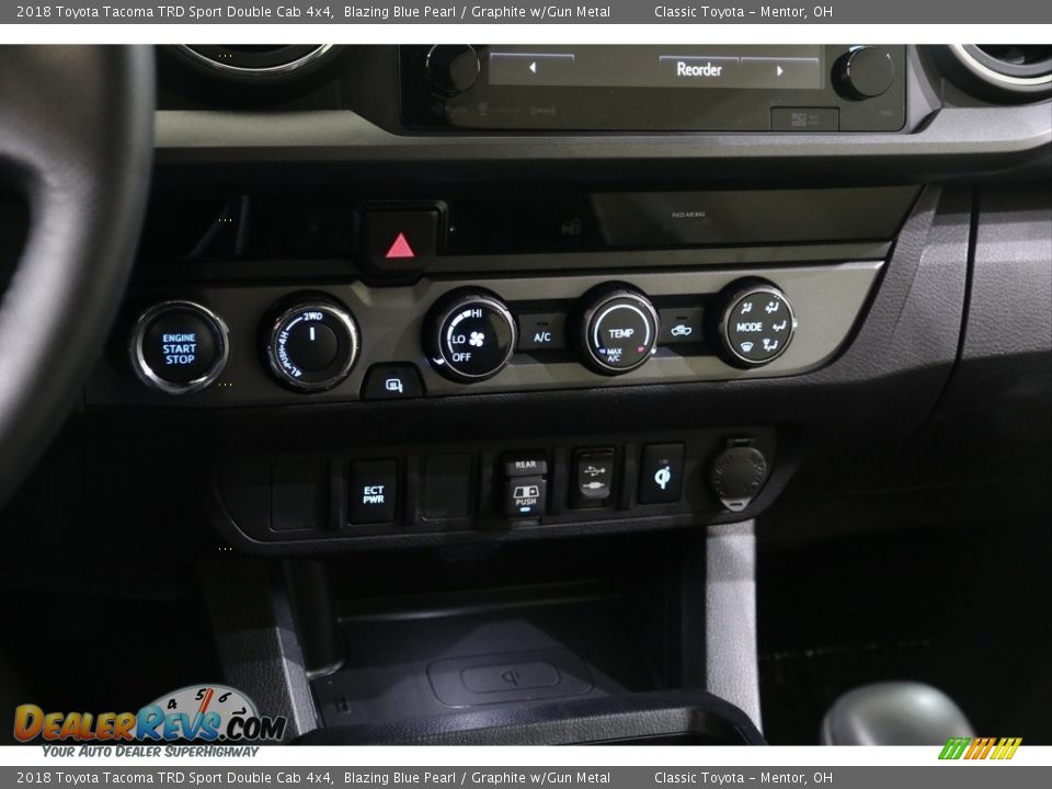 2018 Toyota Tacoma TRD Sport Double Cab 4x4 Blazing Blue Pearl / Graphite w/Gun Metal Photo #15