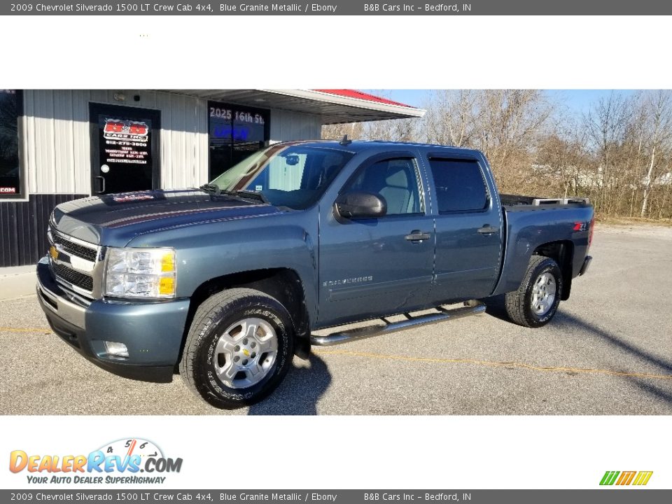 2009 Chevrolet Silverado 1500 LT Crew Cab 4x4 Blue Granite Metallic / Ebony Photo #18