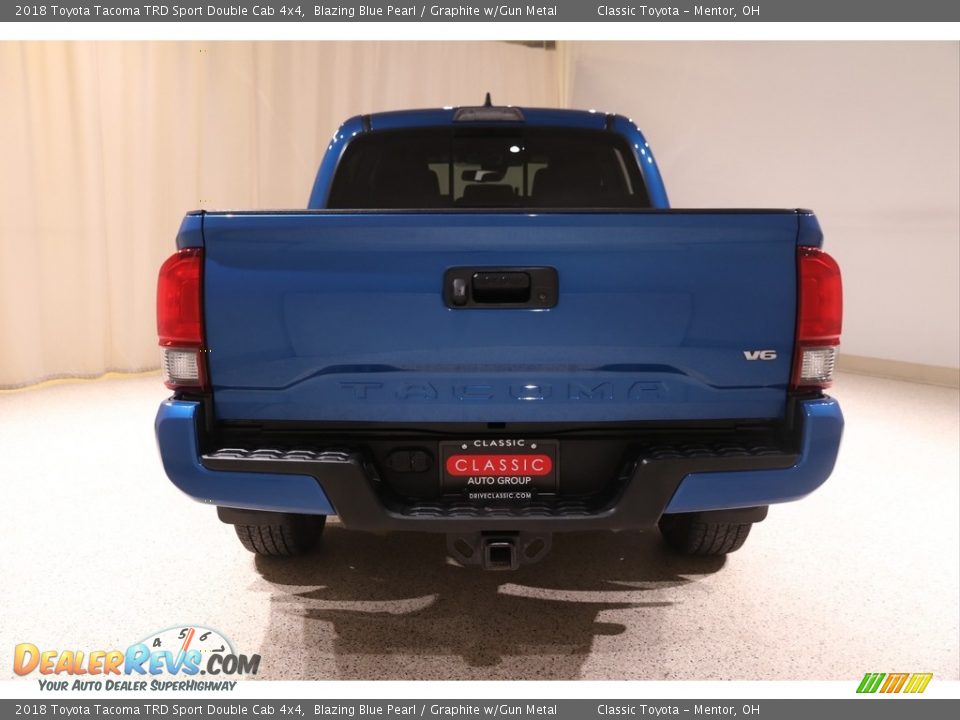 2018 Toyota Tacoma TRD Sport Double Cab 4x4 Blazing Blue Pearl / Graphite w/Gun Metal Photo #20