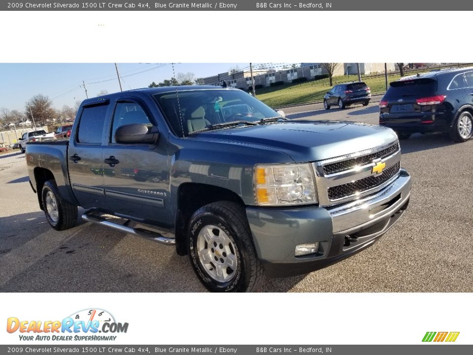 2009 Chevrolet Silverado 1500 LT Crew Cab 4x4 Blue Granite Metallic / Ebony Photo #19