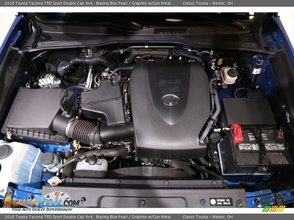 2018 Toyota Tacoma TRD Sport Double Cab 4x4 Blazing Blue Pearl / Graphite w/Gun Metal Photo #21