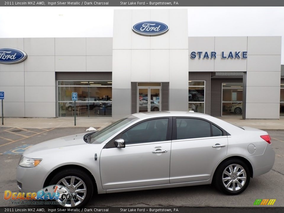 2011 Lincoln MKZ AWD Ingot Silver Metallic / Dark Charcoal Photo #1