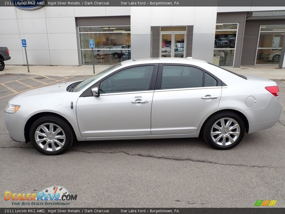 2011 Lincoln MKZ AWD Ingot Silver Metallic / Dark Charcoal Photo #2