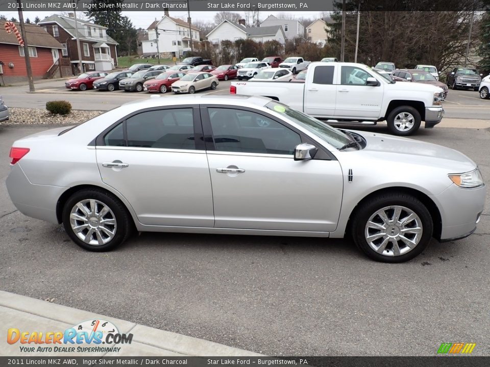 2011 Lincoln MKZ AWD Ingot Silver Metallic / Dark Charcoal Photo #6