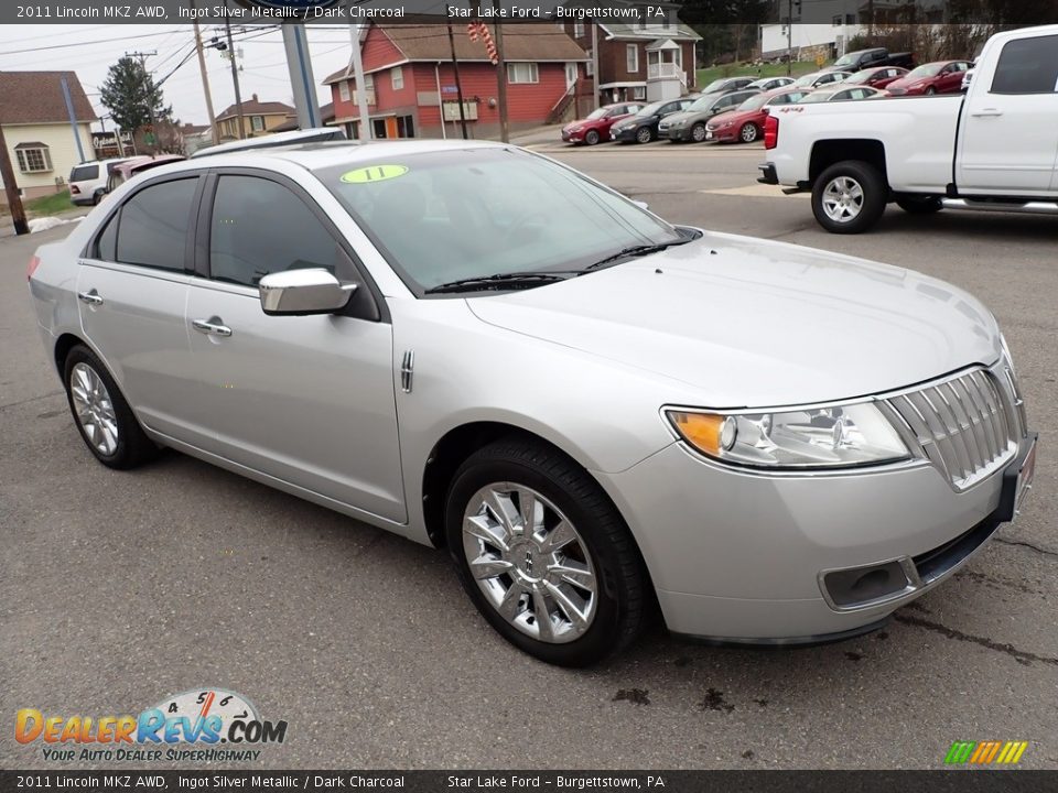 2011 Lincoln MKZ AWD Ingot Silver Metallic / Dark Charcoal Photo #7