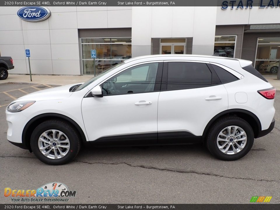 2020 Ford Escape SE 4WD Oxford White / Dark Earth Gray Photo #2