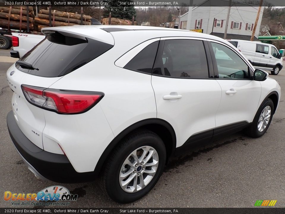 2020 Ford Escape SE 4WD Oxford White / Dark Earth Gray Photo #6