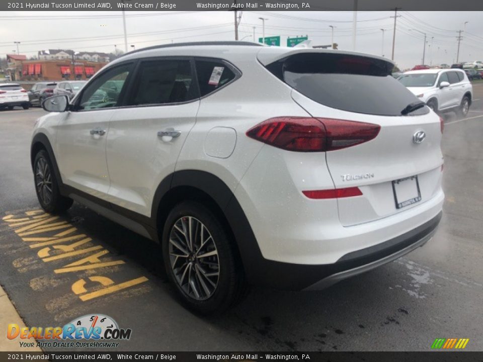 2021 Hyundai Tucson Limited AWD White Cream / Beige Photo #3