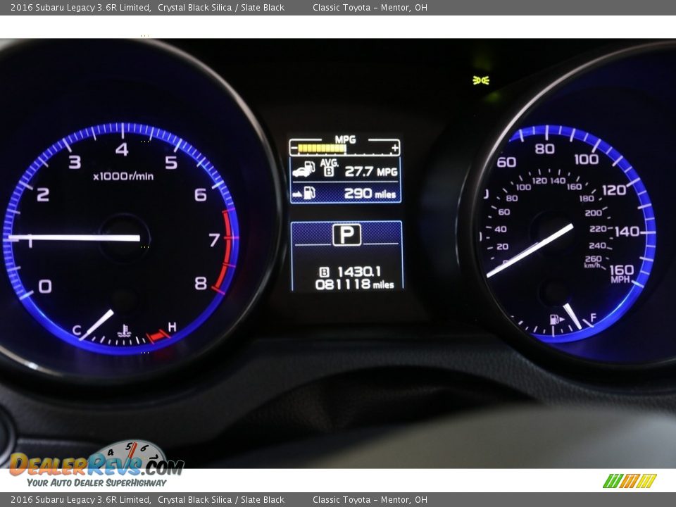 2016 Subaru Legacy 3.6R Limited Gauges Photo #8