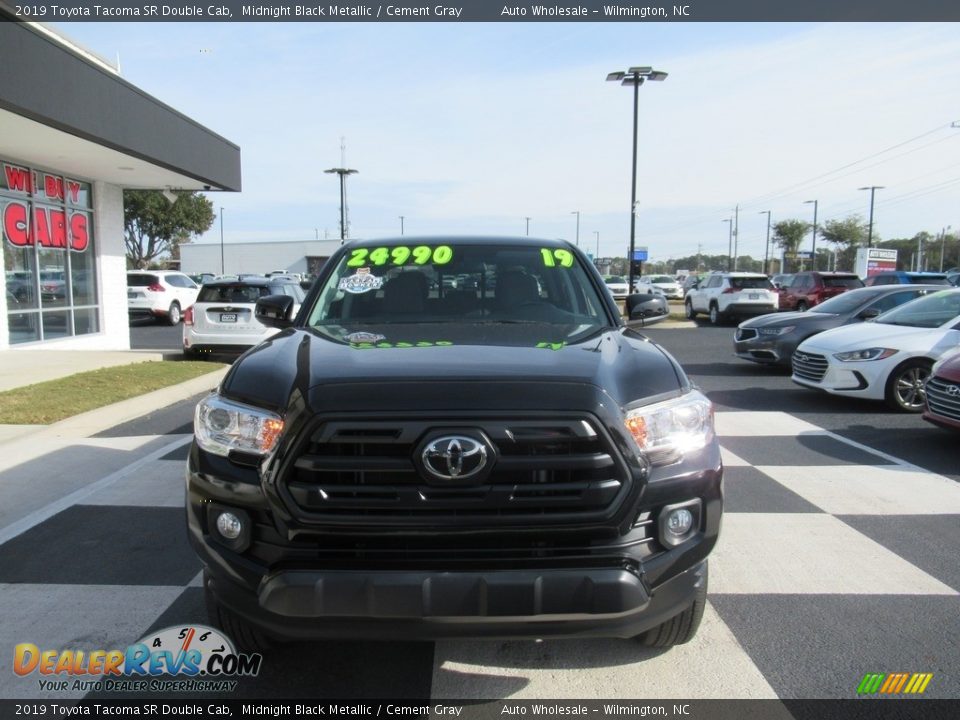 2019 Toyota Tacoma SR Double Cab Midnight Black Metallic / Cement Gray Photo #2