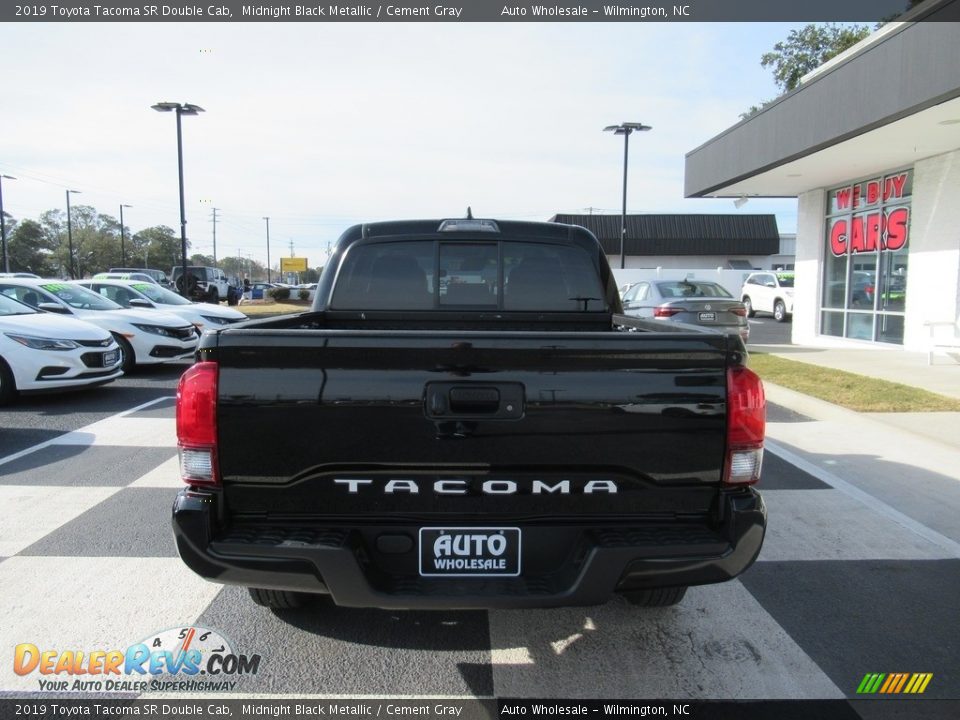 2019 Toyota Tacoma SR Double Cab Midnight Black Metallic / Cement Gray Photo #4