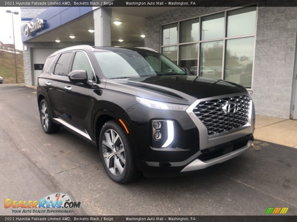 2021 Hyundai Palisade Limited AWD Becketts Black / Beige Photo #1