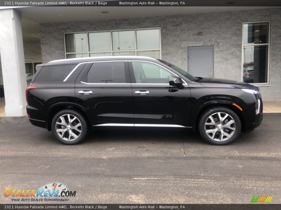 2021 Hyundai Palisade Limited AWD Becketts Black / Beige Photo #2