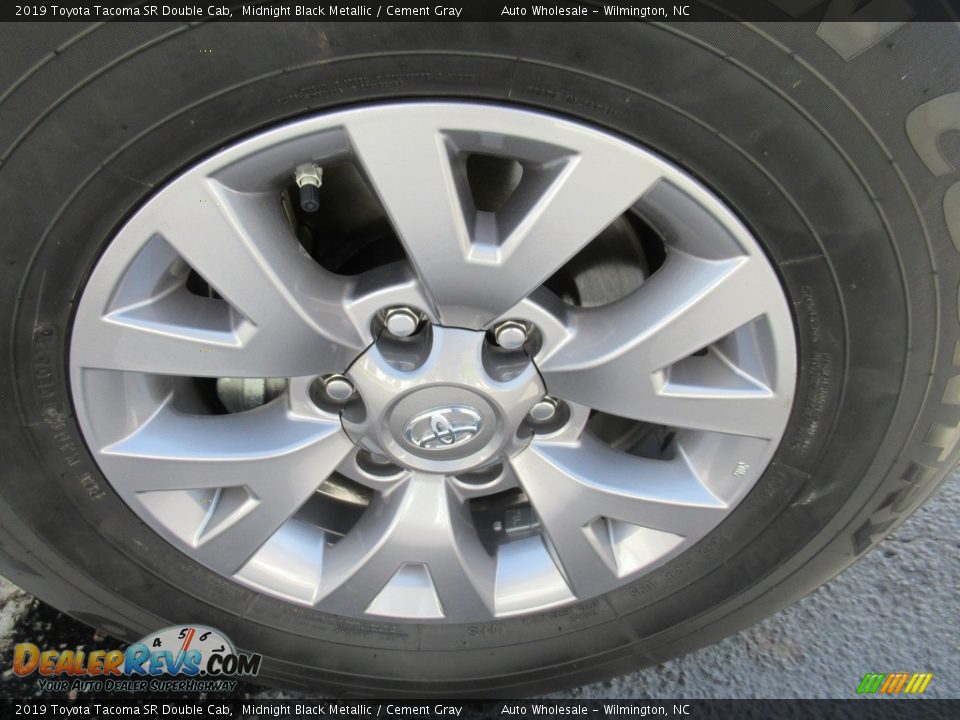 2019 Toyota Tacoma SR Double Cab Midnight Black Metallic / Cement Gray Photo #7