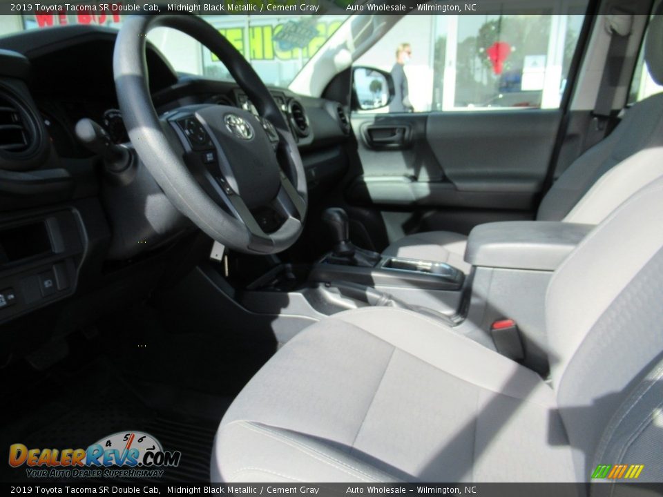 2019 Toyota Tacoma SR Double Cab Midnight Black Metallic / Cement Gray Photo #11