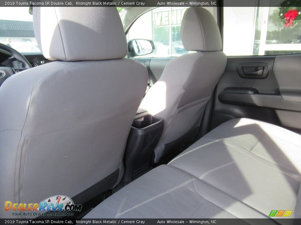 2019 Toyota Tacoma SR Double Cab Midnight Black Metallic / Cement Gray Photo #12