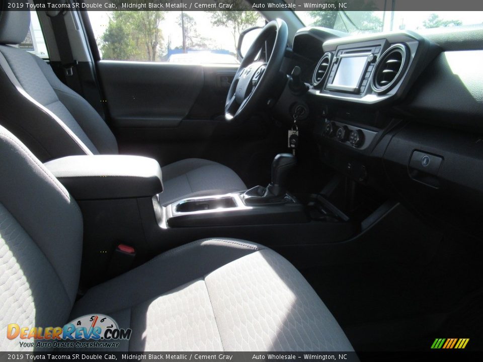 2019 Toyota Tacoma SR Double Cab Midnight Black Metallic / Cement Gray Photo #13
