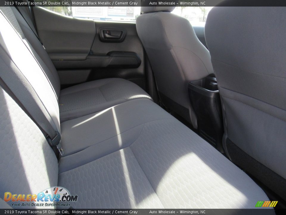 2019 Toyota Tacoma SR Double Cab Midnight Black Metallic / Cement Gray Photo #14