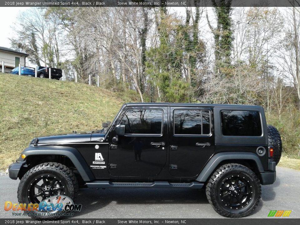 2018 Jeep Wrangler Unlimited Sport 4x4 Black / Black Photo #1