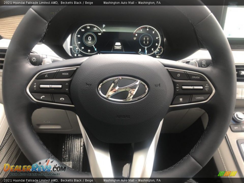2021 Hyundai Palisade Limited AWD Becketts Black / Beige Photo #13