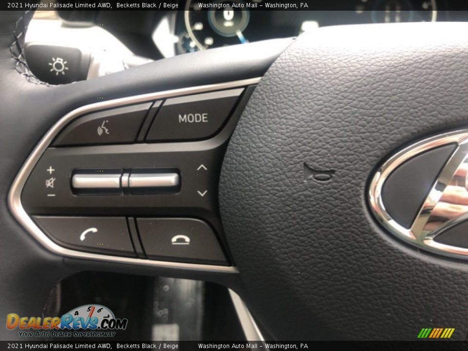 2021 Hyundai Palisade Limited AWD Becketts Black / Beige Photo #14