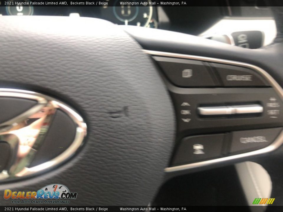 2021 Hyundai Palisade Limited AWD Becketts Black / Beige Photo #15
