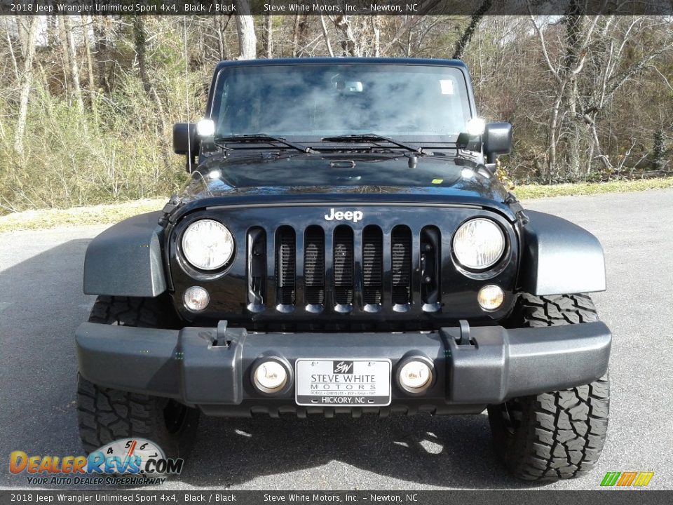 2018 Jeep Wrangler Unlimited Sport 4x4 Black / Black Photo #4