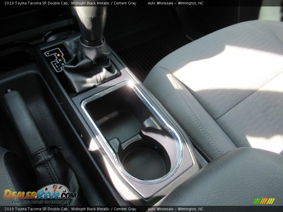2019 Toyota Tacoma SR Double Cab Midnight Black Metallic / Cement Gray Photo #19