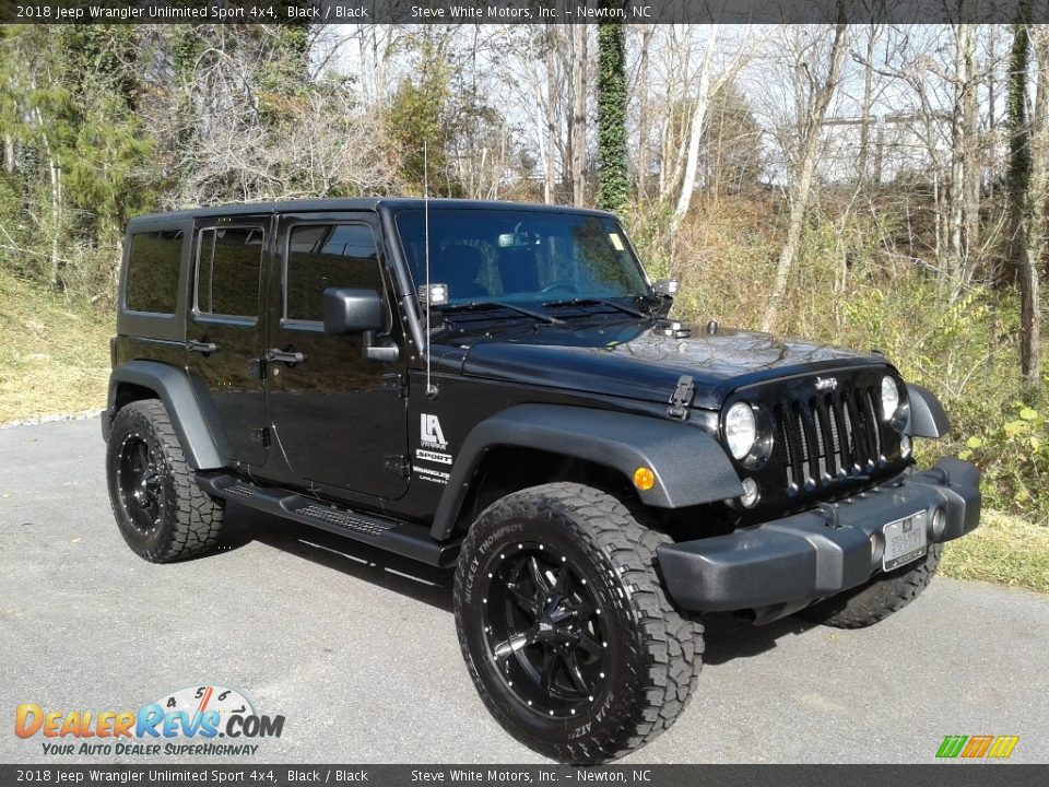 2018 Jeep Wrangler Unlimited Sport 4x4 Black / Black Photo #5