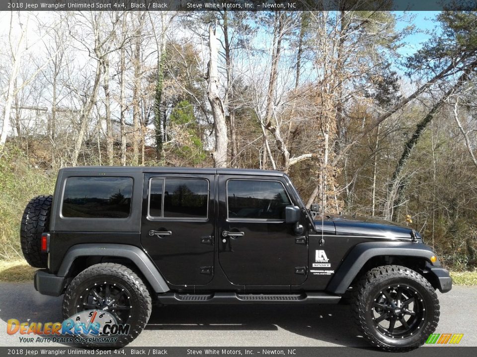 2018 Jeep Wrangler Unlimited Sport 4x4 Black / Black Photo #6