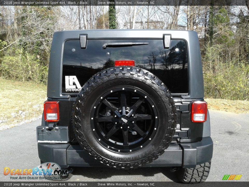2018 Jeep Wrangler Unlimited Sport 4x4 Black / Black Photo #8