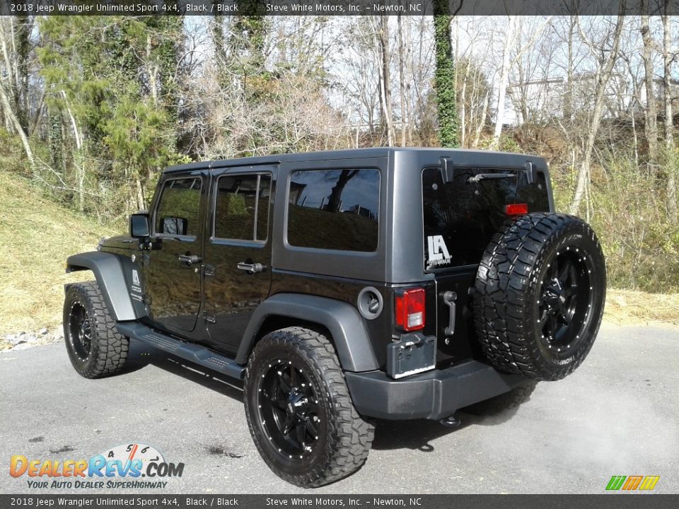 2018 Jeep Wrangler Unlimited Sport 4x4 Black / Black Photo #9