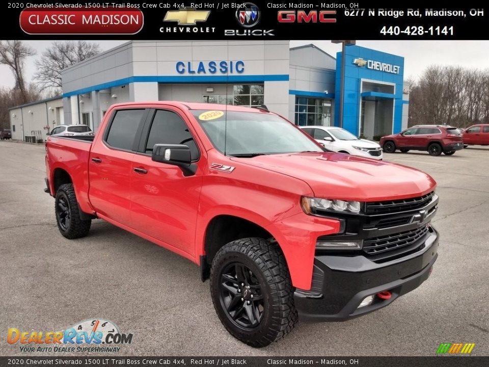 2020 Chevrolet Silverado 1500 LT Trail Boss Crew Cab 4x4 Red Hot / Jet Black Photo #1