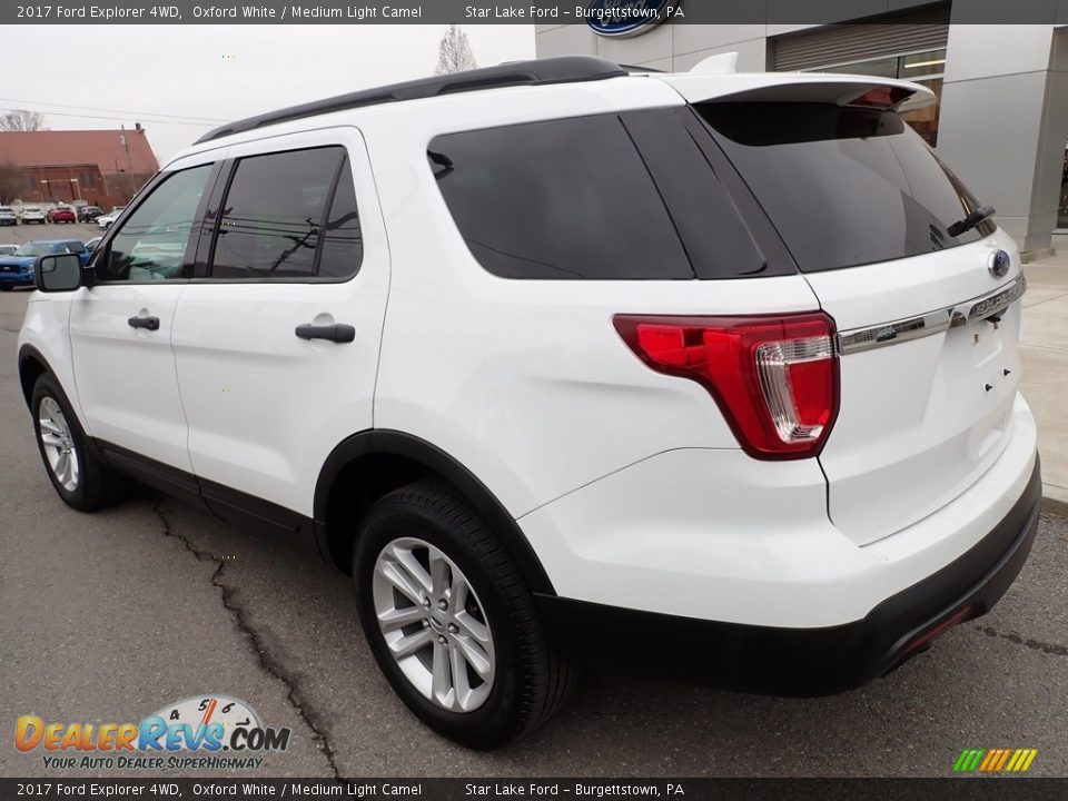 2017 Ford Explorer 4WD Oxford White / Medium Light Camel Photo #3