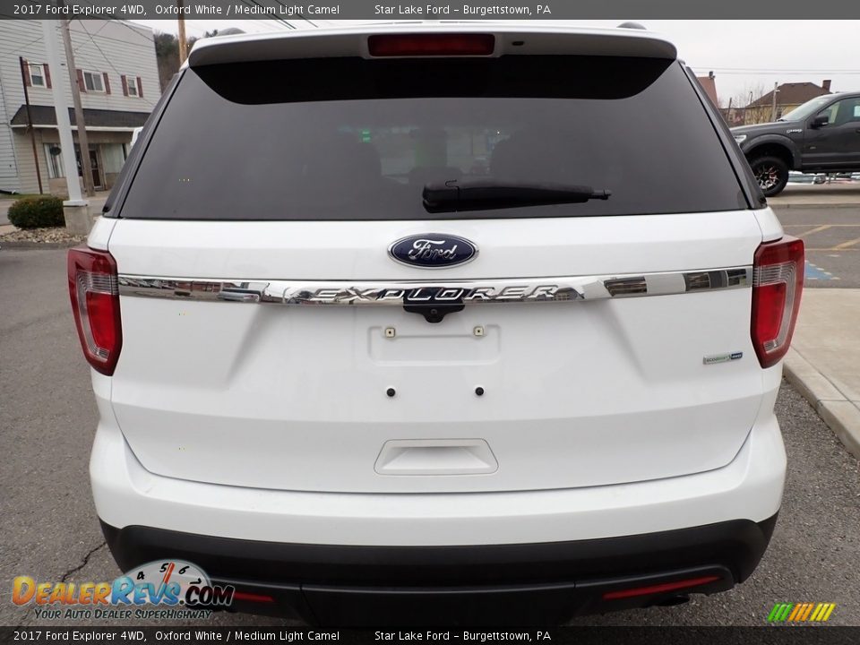 2017 Ford Explorer 4WD Oxford White / Medium Light Camel Photo #4