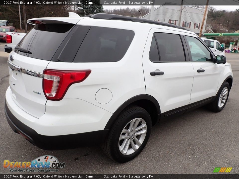 2017 Ford Explorer 4WD Oxford White / Medium Light Camel Photo #6