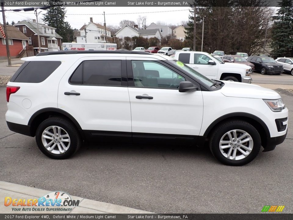 2017 Ford Explorer 4WD Oxford White / Medium Light Camel Photo #7