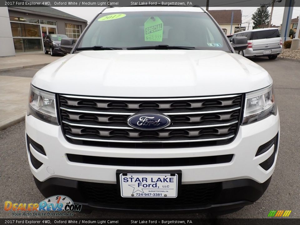 2017 Ford Explorer 4WD Oxford White / Medium Light Camel Photo #9