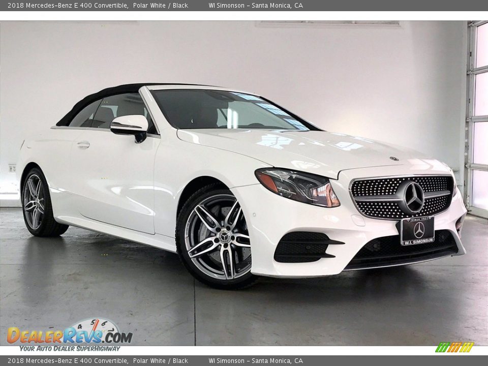 2018 Mercedes-Benz E 400 Convertible Polar White / Black Photo #34