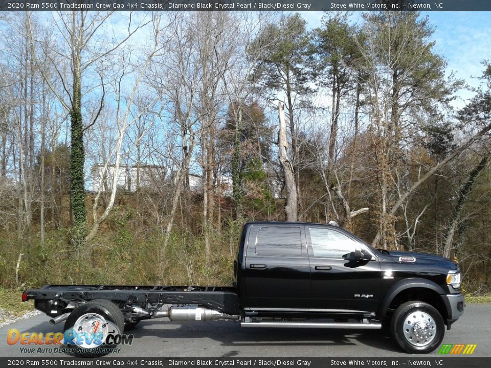 Diamond Black Crystal Pearl 2020 Ram 5500 Tradesman Crew Cab 4x4 Chassis Photo #5