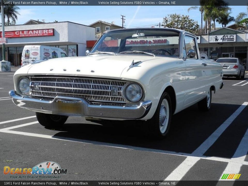 White 1961 Ford Falcon Ranchero Pickup Photo #1