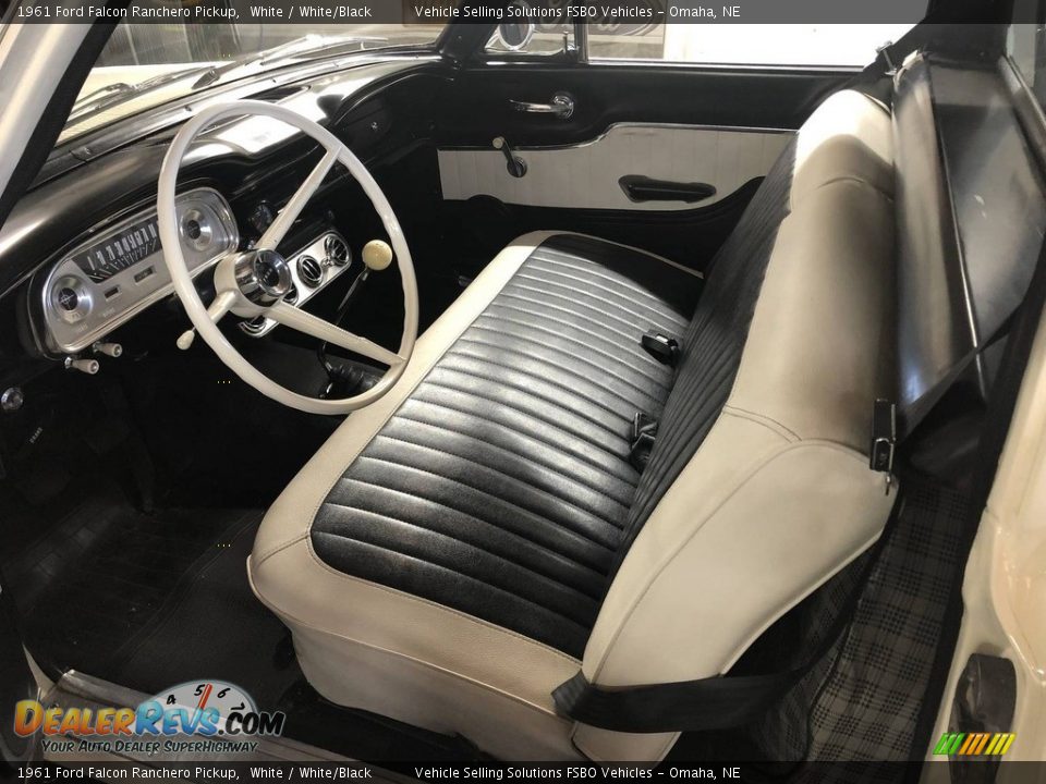 White/Black Interior - 1961 Ford Falcon Ranchero Pickup Photo #7