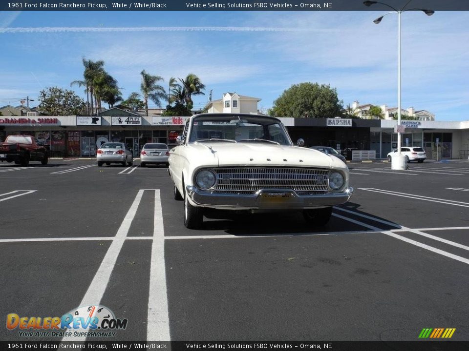 1961 Ford Falcon Ranchero Pickup White / White/Black Photo #14