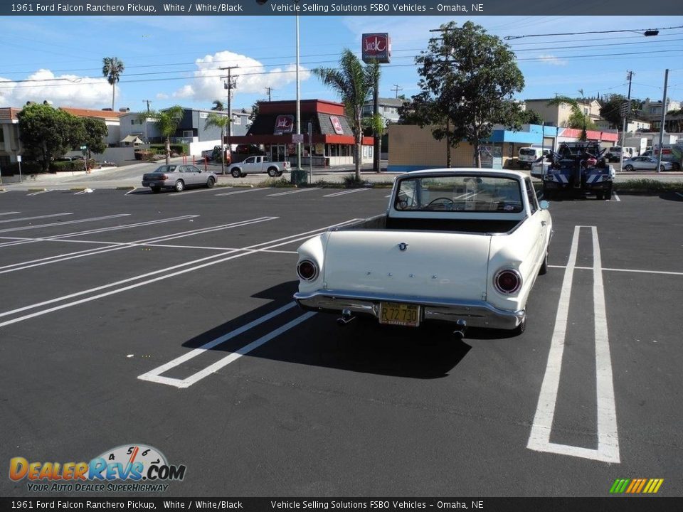 1961 Ford Falcon Ranchero Pickup White / White/Black Photo #16