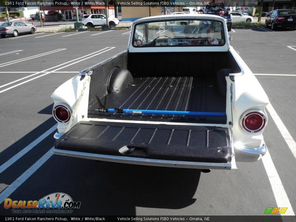 1961 Ford Falcon Ranchero Pickup White / White/Black Photo #17