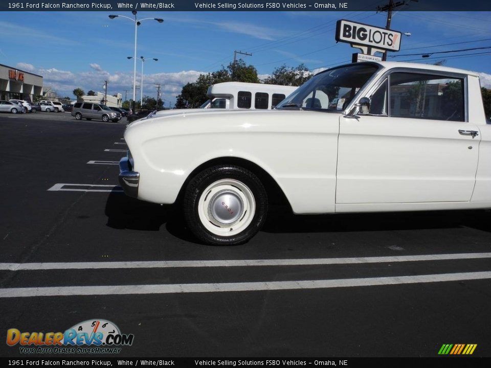 1961 Ford Falcon Ranchero Pickup White / White/Black Photo #19