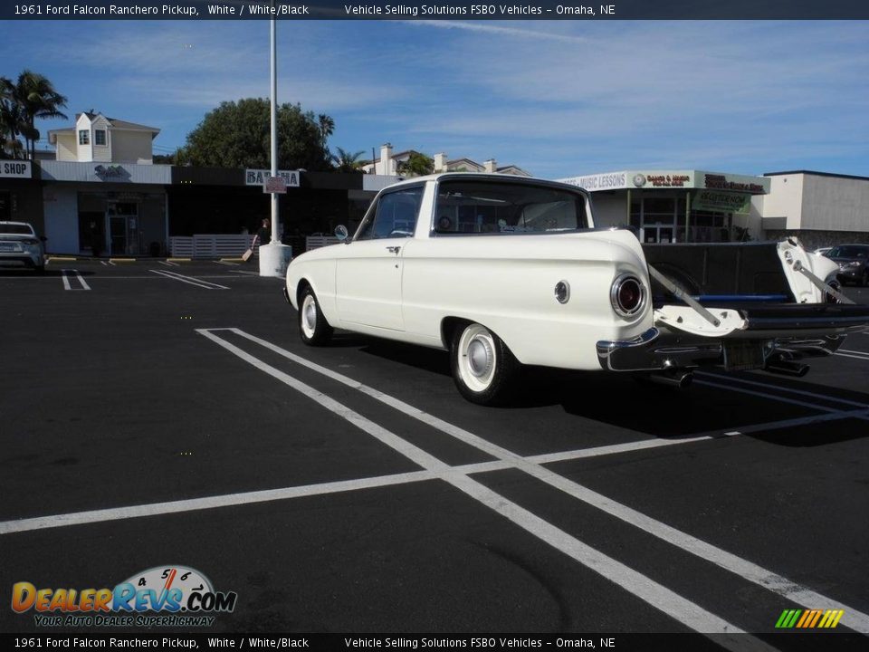 1961 Ford Falcon Ranchero Pickup White / White/Black Photo #20