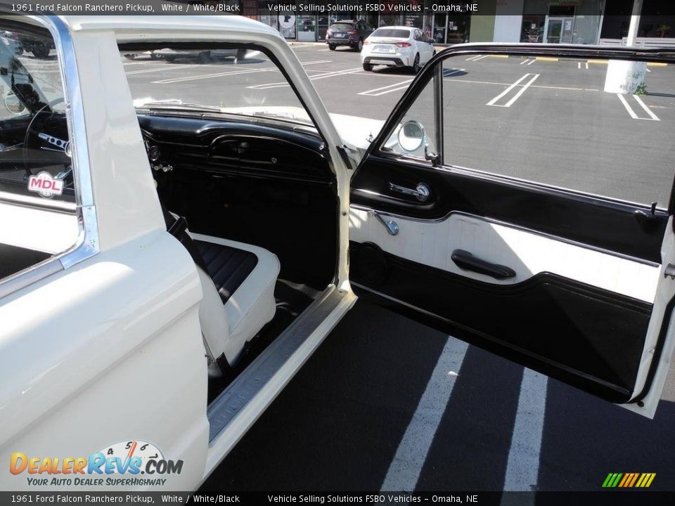 1961 Ford Falcon Ranchero Pickup White / White/Black Photo #22