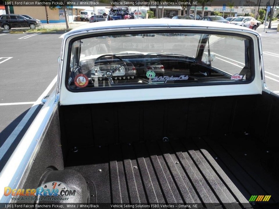 1961 Ford Falcon Ranchero Pickup White / White/Black Photo #24